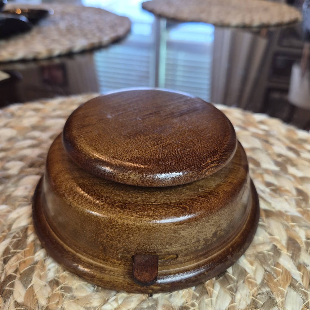 Vintage Wooden Music Box   Warm Brown